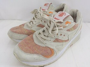 ◇ SAUCONY BEAMS FOOT PATROL スニーカー シューズ サイズUK9.5 EU44.5 アイボリー オレンジ メンズ P