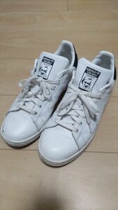 人気 定番 アディダス adidas スタンスミス stansmith 白 ホワイト スニーカー 27cm 美品 トレフォイル スポーツ カジュアル オシャレ 