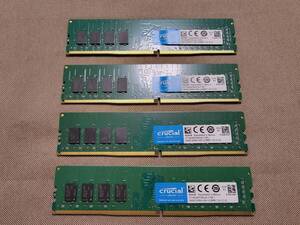 Micron Crucial DDR4 PC4-3200 デスクトップ用メモリ 16GBx4 64GBセット 動作OK 