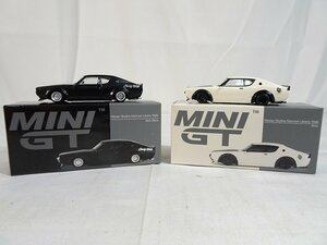 東▲Nwd084/MINI GT ミニカー 2台 箱付 NIssan Skyline Kenmeri Liberty Walk White & Black スカイライン ケンメリ リバティー/1円～