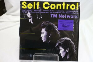[TK3545LP] LP TM Network/Self Control 準美品 シュリンク付き シール帯 インナースリーブに歌詞 盤面音質ともに良好 レア！