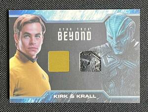 RITTENHOUSE STAR TREK BEYOND AUTHENTIC WARDROBE CARD CHRIS PINE as KIRK & IDRIS ELBA as KRALL カーク＆クラール コスチュームカード