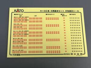 ■□ＫＡＴＯ製キハ８２セット用シール□■