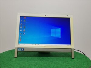 カメラ内蔵/中古/WIN10/新品SSD256/4GB/20型ワイド一体型/2世代i3/FMV　FH54/GT一体型 　　office2019搭載　送料無料