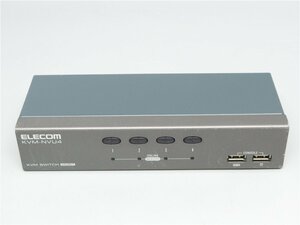 中古　ELECOM パソコン切替器 KVMスイッチ 4台切替 KVM-NVU4　 エレコム　PC切替　送料無料