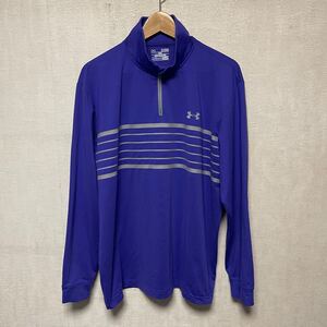 Under Armour アンダーアーマー 1/4zip UAハートビートシャツ コールドギア XL 紫