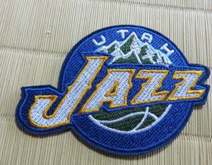 青深緑US山脈■新品NBA　ユタ・ジャズ　Utah Jazz刺繍ワッペン（パッチ）激渋◆バスケットボール◎アメリカ　　スポーツ◆◇洋服・衣服DIY