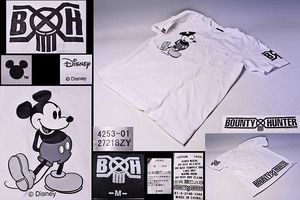 バウンティハンター x ディズニー コラボ 胸ポケット Tシャツ ★ ミッキーマウス ★ Mサイズ 白 ★ BOUNTY HUNTER ★ BXH ★ Disney