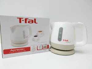 3864 家電祭 T-fal ティファール 電気ケトル ケトル アプレシア プラス 0.8L カフェオレ 保管品 未使用 動作確認済 BF805170 クリーム系