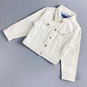 美品 RALPH LAUREN ラルフローレン キッズ 子供服 デニムジャケット ジージャン アウター 白 ホワイト サイズ110*TC131