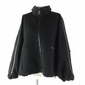 未使用品◎ルイヴィトン 定価742500円 23SS 1AAGC6 モノグラムアクセントダブルフェイスパーカ 黒 38 ハンガー付 伊製 正規品 レディース