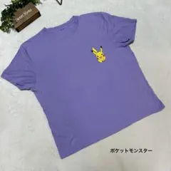 【ポケットモンスター】ピカチュウTシャツ(半袖)カットソー✨キャラクタープリント