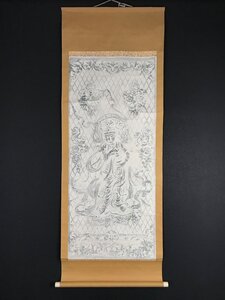 【版画】【一灯】ia5025 仏画 音声菩薩図 東大寺 八角燈籠 拓本 中国画