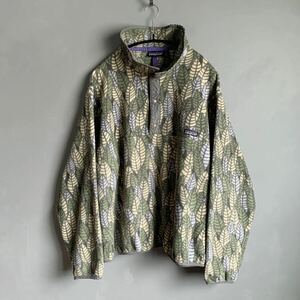 Patagonia 90’s スナップT リーフ柄 L パタゴニア フリースジャケット snapt leaf fleece vintage ヴィンテージ