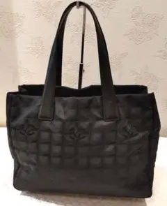 シャネル CHANEL ニュートラベルライン トートバッグ 黒