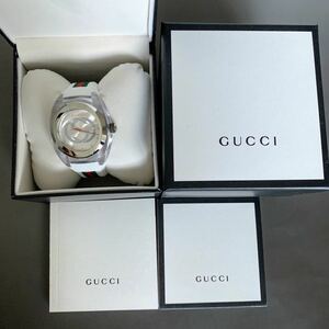 超美品 グッチ 時計 GUCCI 白 SYNC 腕時計 