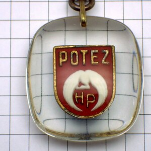 キーホルダー・翼を広げた鳥HPミリタリー飛行機 HENRY-POTEZ POTEZ FRANCE◆フランス限定ポルトクレ◆レアなヴィンテージものアンティーク