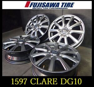 【1597】T7010204◆CLARE DG10◆14x4.5J 4穴 PCD100 +43◆4本 N-BOX タントなど軽自動車全般