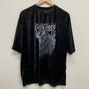 【el conductor H】コンダクター★半袖ベロアTシャツ STONE DECORATED T-SHIRT 