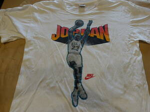 1989　Vintage　NIKE　AIR　JORDAN4【white】　T-shirts　銀タグ　米国製　size　xl