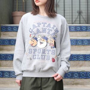 RETRO VINTAGE CAPTAIN SANTA PRINT DESIGN SWEAT SHIRT/レトロ古着キャプテンサンタプリントデザインスウェット