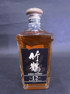 ★☆1円〜 [未開栓古酒] NIKKA ニッカウイスキー 竹鶴12年ピュアモルト 角瓶 ブラックラベル 660ml 40％ 最初期ボトル☆★