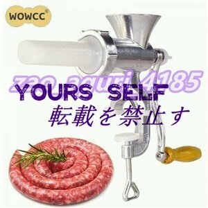 WOWCC 多機能肉グラインダーソーセージメーカーアルミ合金家庭用手動ソーセージフィラー表キッチンツール