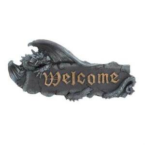 ドラゴン(龍)ウェルカムプラーク ウェルカムボード 玄関飾り ファンタジーファンに Welcome Plaque