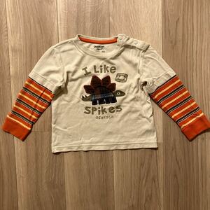 オシュコシュビゴッシュ　長袖　80サイズ　ロンＴ　恐竜 送料180円　即決　子ども服　Ｔシャツ OSHKOSH B