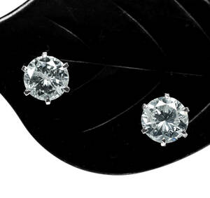 ▲新品自社製作 天然ダイヤモンド 最高級 0.48ct Pt900 0.5g ソーティング付 ピアス 宝石 ジュエリー jewelry