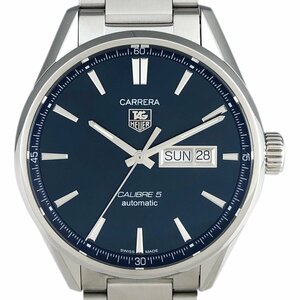 タグホイヤー TAG HEUER カレラ キャリバー5 デイデイト WAR201E.BA0723 腕時計 SS 自動巻き ブルー メンズ 【中古】