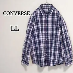 CONVERSE コンバース チェックシャツ LL 100%コットン メンズ