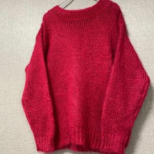 80s 90s RAFAELLA モヘア mohair ウール ニット セーター USA ビンテージ ヴィンテージ アメリカ 古着 オールド 無地 毛足長め レア 名作