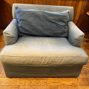 Ethan Allen/イーセンアーレーン/ソファ/デニム/インテリア/家具/椅子