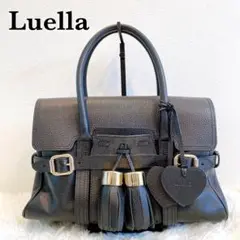 Luella ルエラ　バッグ　ハンドバッグ　チャーム　ハート　タッセル　黒