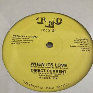 Direct Current - When Its Love 12 INCH