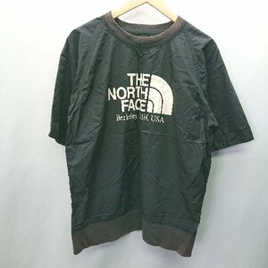 ◇ THE NORTH FACE ザノースフェイス パープルレーベル ナイロン 半袖 Tシャツ サイズM ブラック レディース E