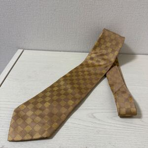 【新品同様】LOUIS VUITTON ルイヴィトン ネクタイ ダミエ　イエロー