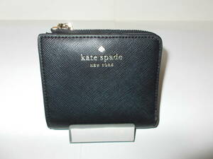 ●kate spade/ケイト スペード【小銭入付き二つ折り財布】黒●