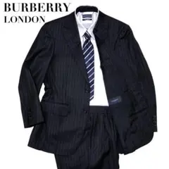 【美品】BURBERRY LONDON 高級スーツ上下 セットアップ ウール