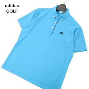 adidas GOLF アディダス ゴルフ 春夏 ロゴ刺繍★ 半袖 ボタンダウン ポロシャツ Sz.M　メンズ　C4T04979_5#D