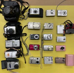 （71）20個 デジタルカメラ まとめ売り Canon Nikon OLYMPUS PENTAX LUMIX など ジャンク 現状品 動作未確認 