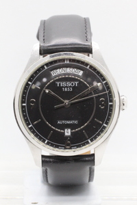 【TISSOT】1853 AUTOMATIC T038430 A 25 JEWELS SWISS MADE 裏蓋スケルトンダブルカレンダー中古品時計未使用牛肉厚革ベルト装着 24.11.17