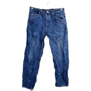 Wrangler デニムパンツ W33 ラングラー リラックスフィット インディゴ コットン メキシコ製 古着卸 アメリカ仕入 2501-160