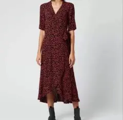 GANNI Print wrap dress 花柄 カシュクール