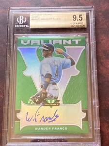 2018Leaf Valiant Wander Franco Green Refractor AUTO/99 Gem Mint Prospect