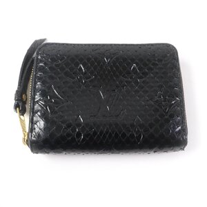 良品★LOUIS VUITTON ルイヴィトン 18年製 N91451 エキゾチックレザー ジッピー コインパース/コインケース ブラック 仏製 レディース