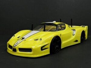 ☆Li-ionバッテリー☆ 2.4GHz 1/10 ドリフトラジコンカー フェラーリ タイプ 黄　【ターボ機能付き・塗装済み完成品・フルセット】