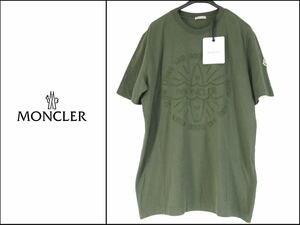 ■061001-084■未使用保管品■MONCLER/モンクレール■Tシャツ■サーフ刺繍半袖■カーキ■Lサイズ■J10918C0003689AHD■