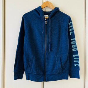 H5543cL AMERICAN EAGLE OUTFITTERS アメリカンイーグルアウトフィッターズ サイズS スウェットパーカー ジップアップパーカー ネイビー